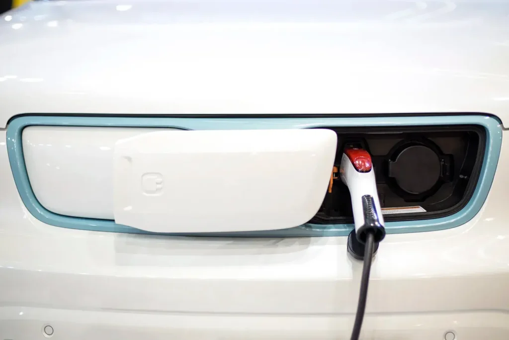 ev charging plug in the port