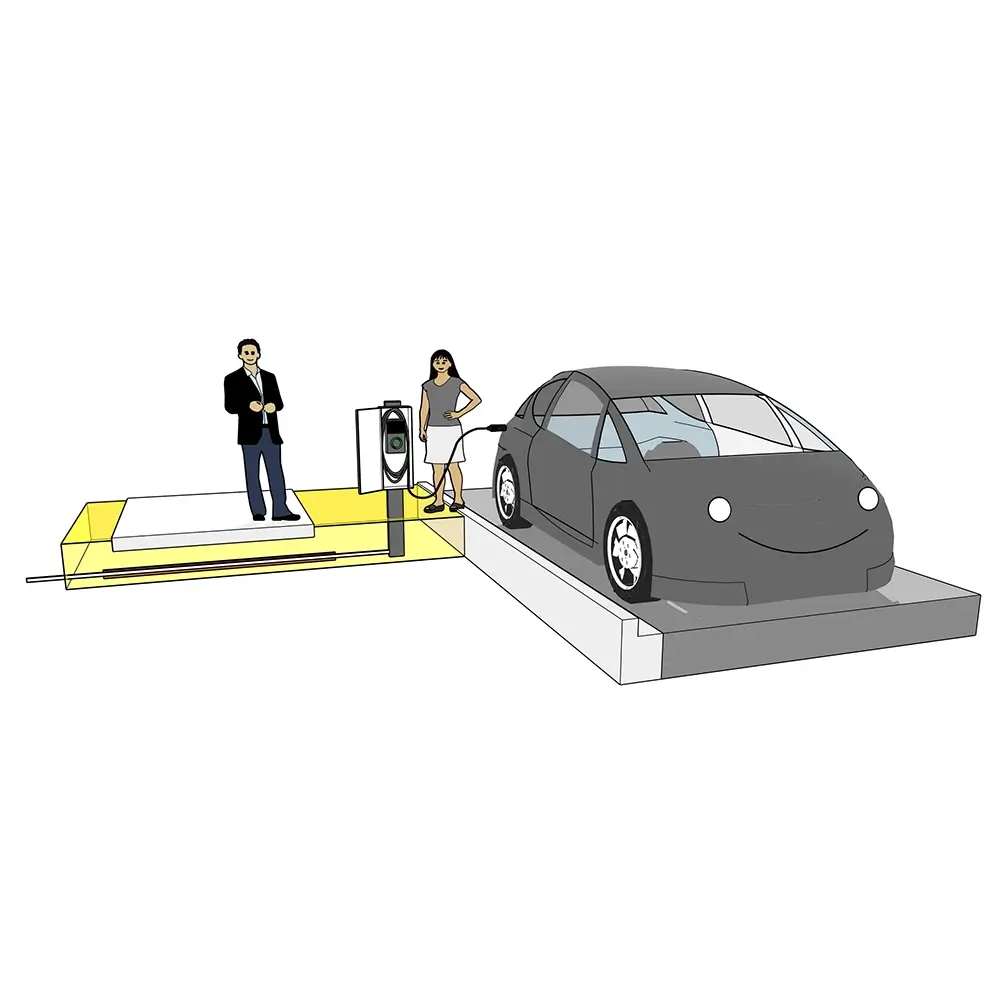 underdog ev charging 3d graphic